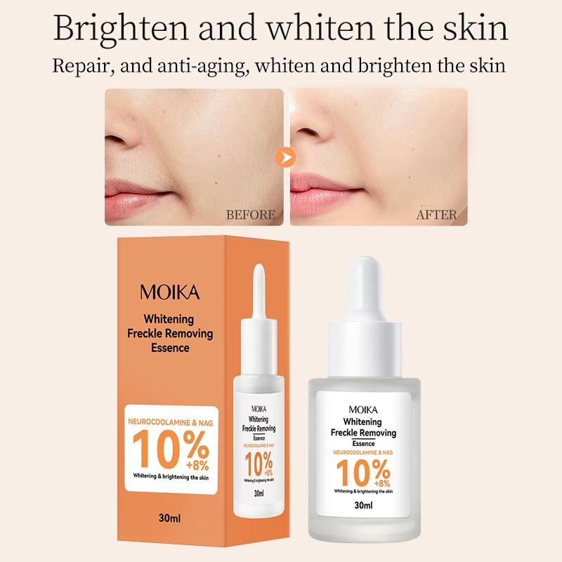 MOIKA Whitening Freckle Removing Essence Skin Tone Serum Fade Acne Mark Brightaening Beauty Skin Care Products 30ml