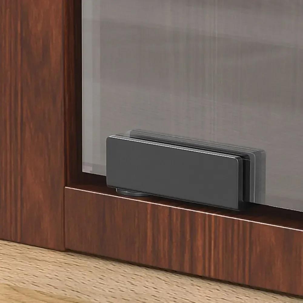 2Pcs Metal Glass Door Pivot Hinge Mirror Support Hook Accessories Concealed Hinges No Punching Multifunction Cabinet Clamp Hinge