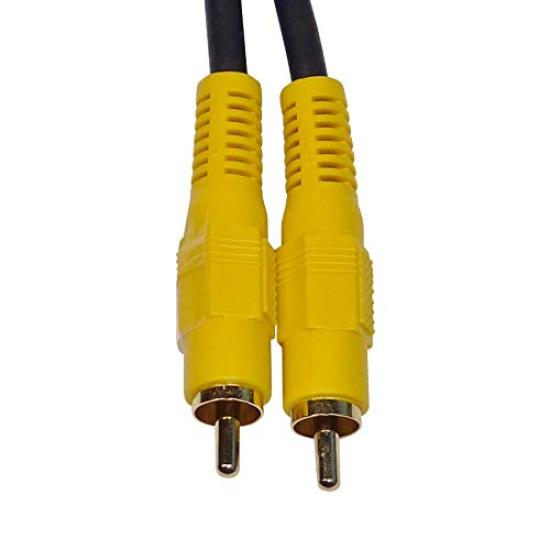 TOMOCA OFC Video Cable with RCA Plugs On Both Black VR-10 (10m) (3C-2V) Gold-Plated Ends,