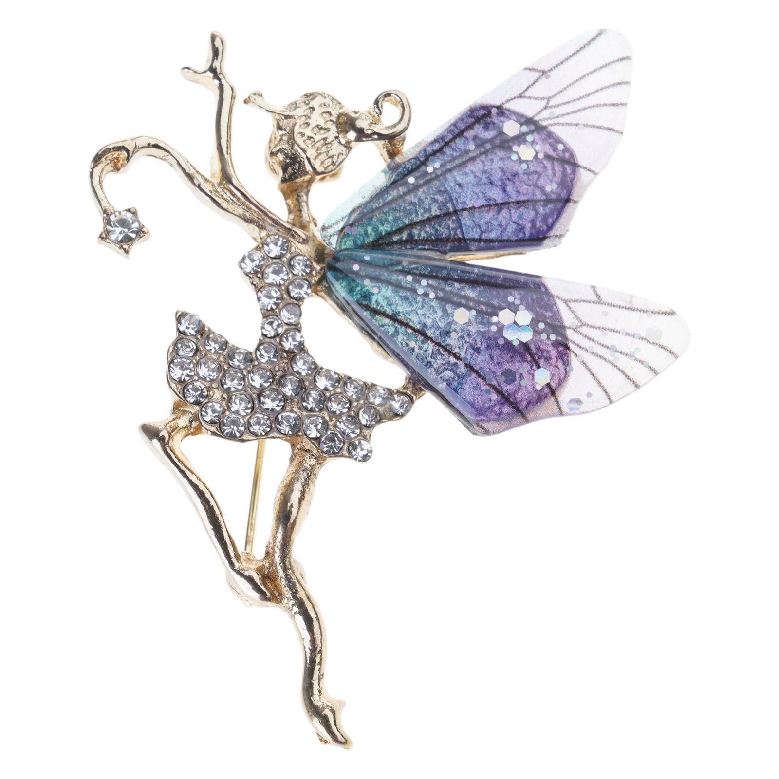 

Fashion Butterfly Brooch rhinestones Clothing Pin Dress Scarf Decoration Lapel Pin for Wedding/Banquet/Party 1