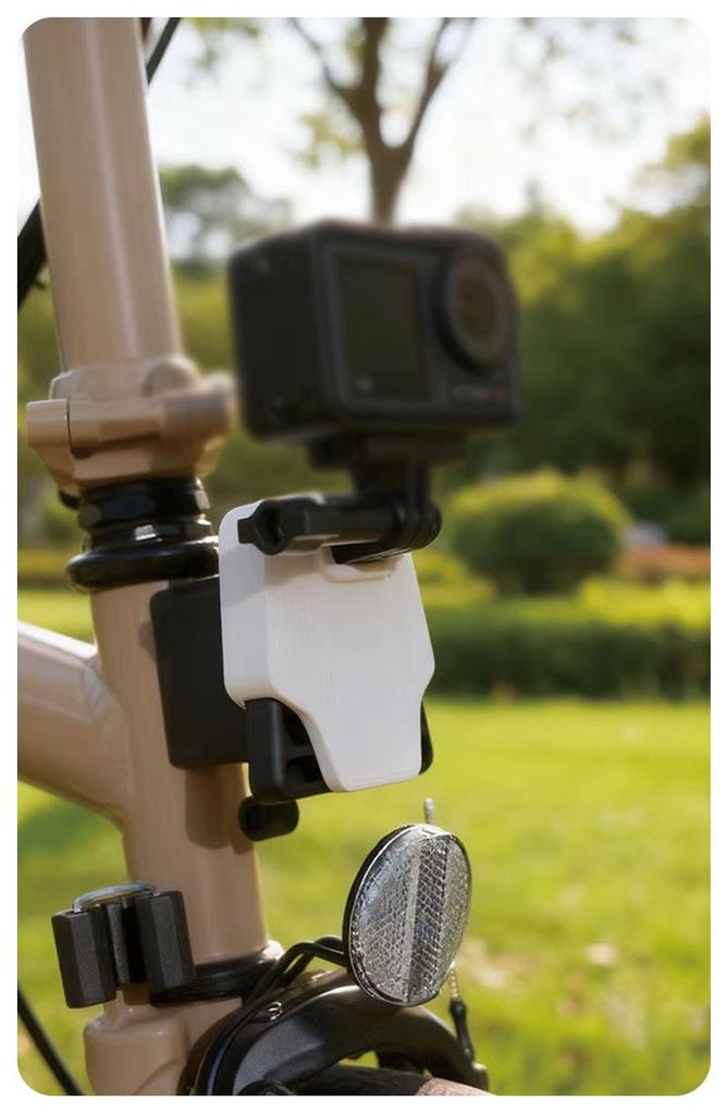 Pig Nose Light Mount & Camera Adapter for Brompton, Dahon, GoPro & DJI Osmo