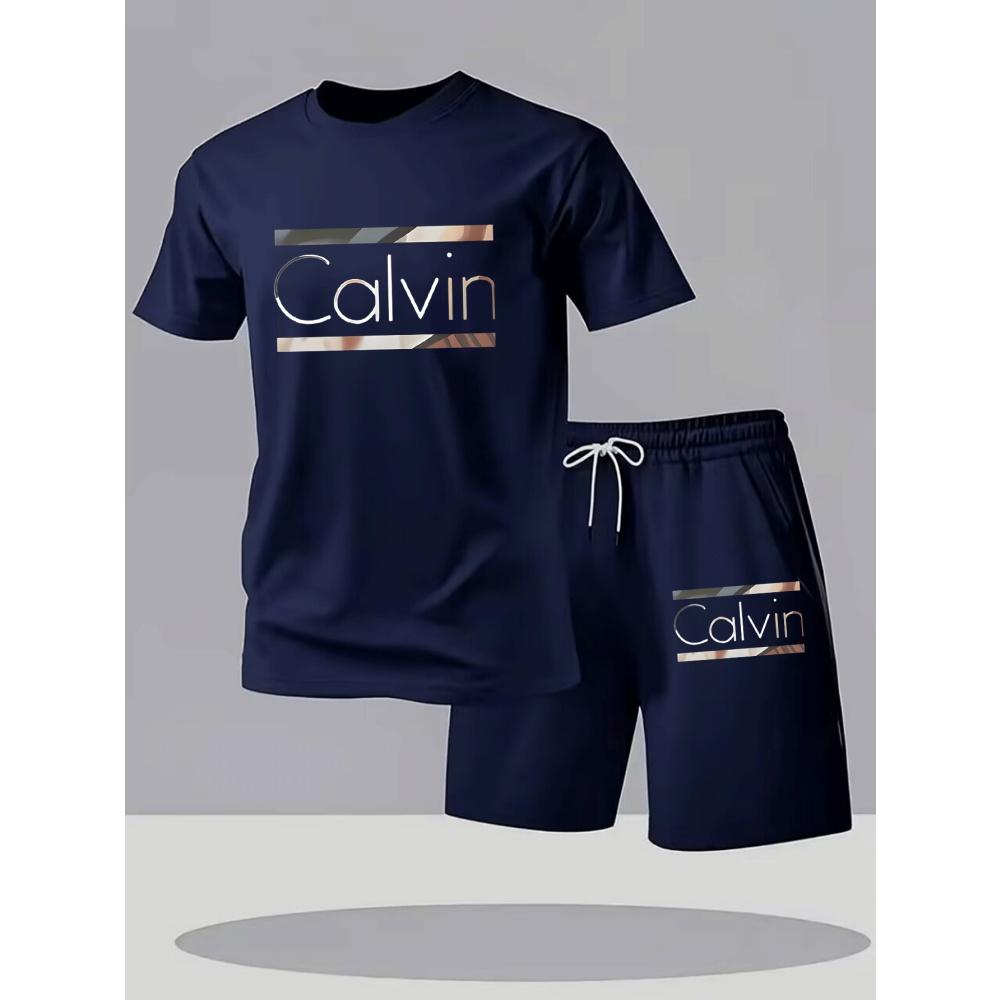 Ensemble tendance d'été pour homme : T-shirt à manches courtes et short, décontracté, col rond, manches courtes, short, ensemble deux pièces 6XL