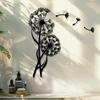 4pcs Metal Dandelion Wall Art, 7.3x15.7inch, Flying Seeds Design, Creative Modern Home Decor, Unique Sculptural Wall Hanging, Artistic Metal Sign for