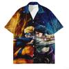 Cross Border New Ninja 3D Printed Summer Men's Short Sleeved Shirt for Foreign Trade