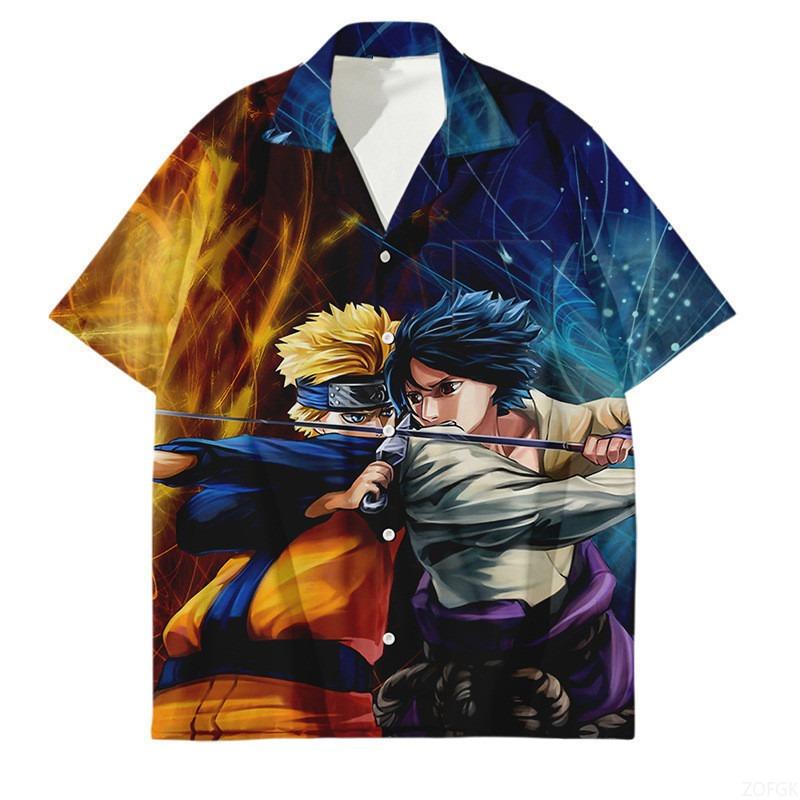 Cross Border New Ninja 3D Printed Summer Men's Short Sleeved Shirt for Foreign Trade