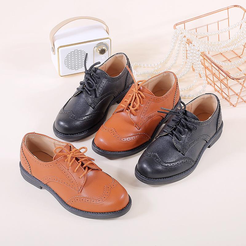 

Customized boys small leather shoes can be replaced with materials, and samples can be provided for replacement. 40 светло-коричневого