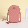 New solid color mobile phone bag women's simple, small, fresh and large capacity shoulder crossbody small bag multi-card women's bag