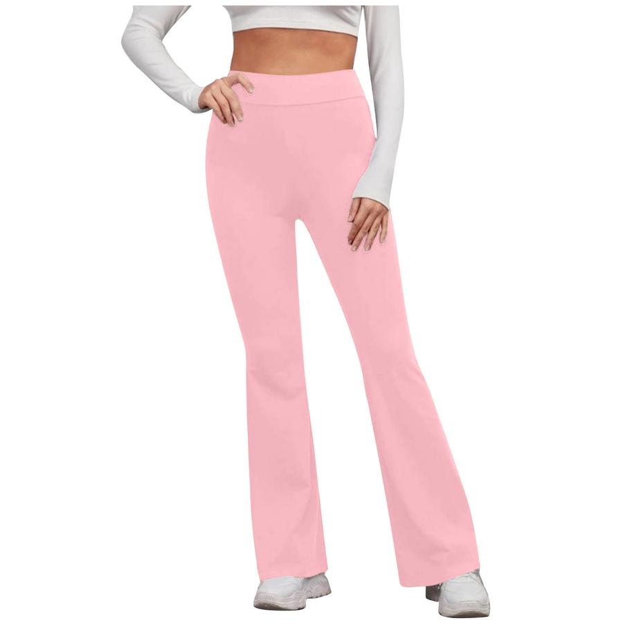 Women's Elastic Waist Solid Color Yoga Pants Athletic Running Casual Leggings