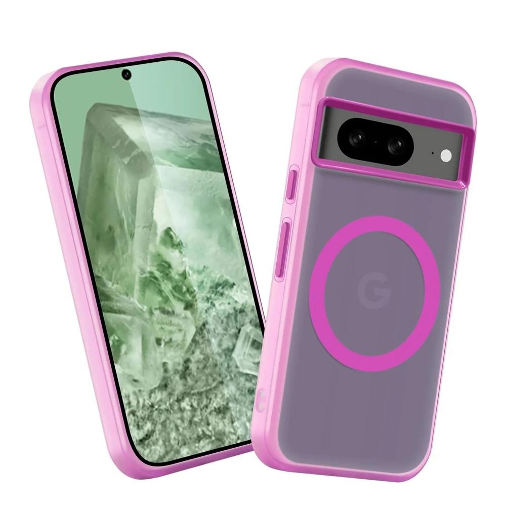 Google Pixel 9A 9 Pro XL Magsafe Cute Translucent Candy Color Matte Magnetic Shockproof Case for Google 8A 8 9 Pro XL