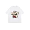 Casual Oversized T Shirt Black Playing Cards And Dice Print For Everyday Wear And Casual Outings