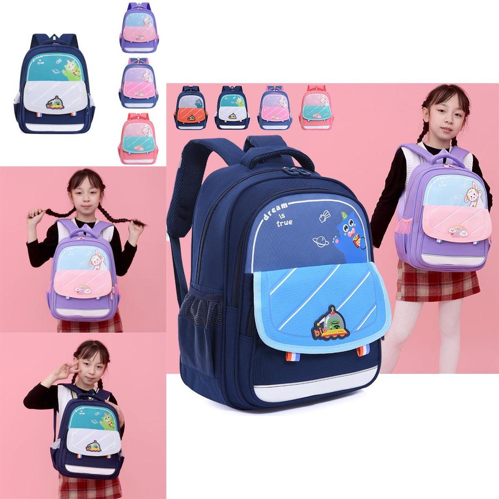 Adorable Cartoon Oxford Fabric Kids Backpack Unisex Lightweight Spine Protection