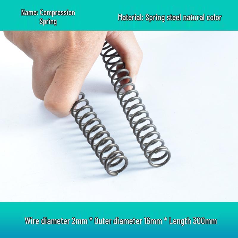 Steel Wire Compression Spring, 1.2-50mm Diameter, Long, Thin & Durable, Yellow, 300 Available