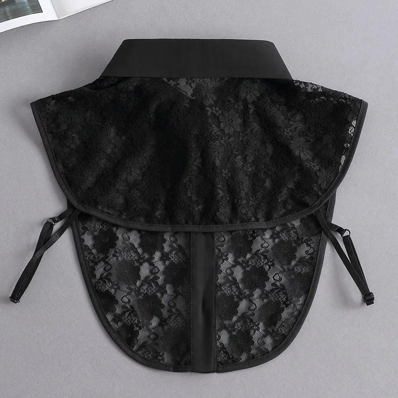Fake Collar New Women Spring Autumn Versatile Sweaters Fashion Trend Lace Chiffon Popular Western Decorative