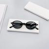 Y2K Retro Oval Frame Sunglasses Sweet Cool Girls Black White Eye Glasses Vintage Simple Women Plain Glasses Eyewear