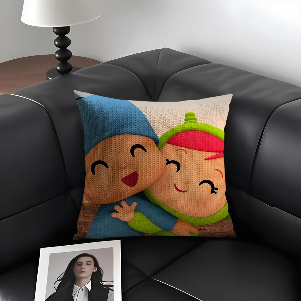 Cute Boy PPocoyoS Cartoon Pillow Case Pattern Printed Pillowcase for Living Room Sofa Cushion Cover Bedroom Decor