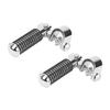 Pair of Motorcycle Foot Pegs Clamp Footrest Mount for 1in Engine Crash Bar Guard Argent