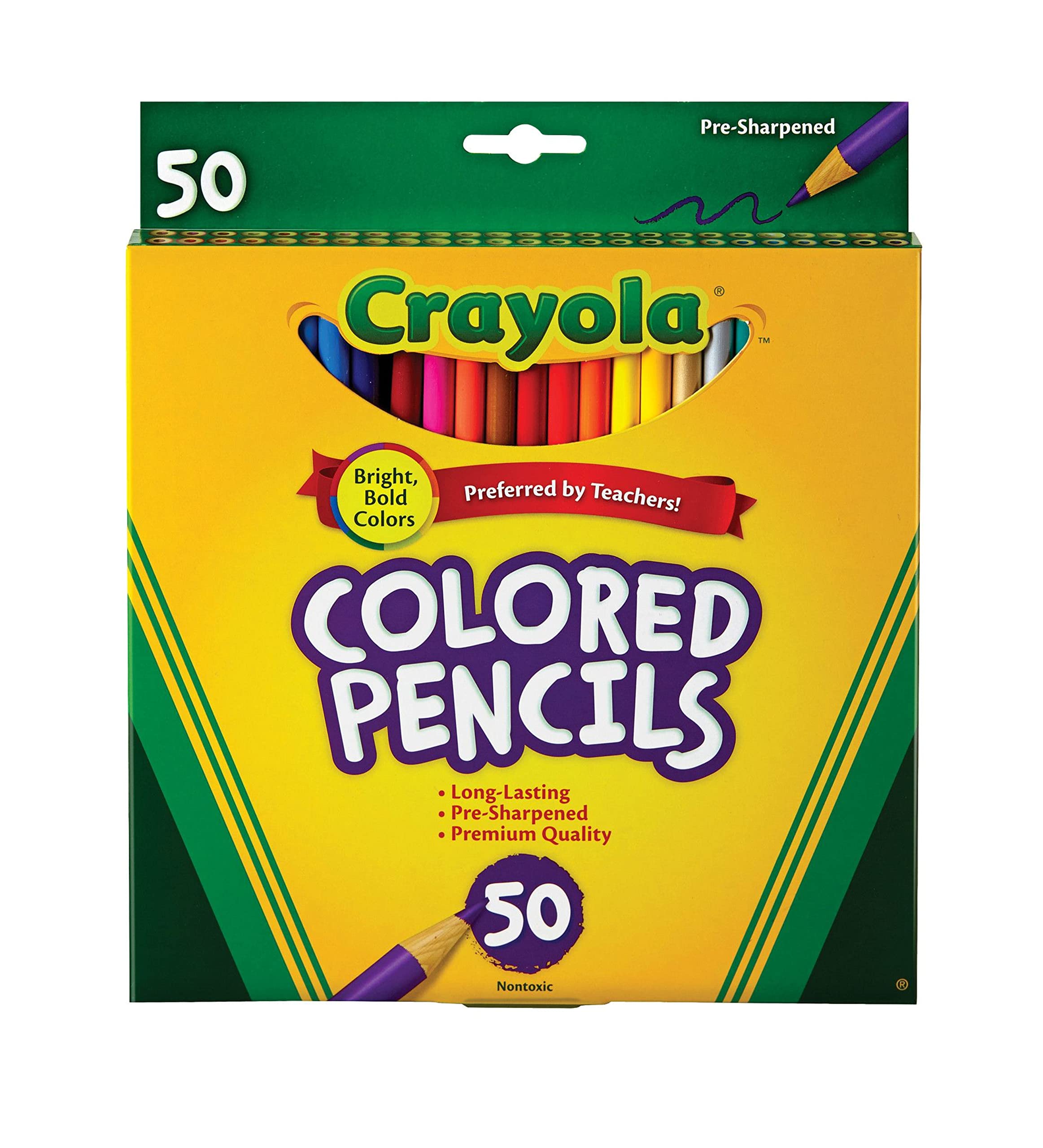 

Crayola Colored 50 Vivid Authentic Pencils, Colors, Colors, 684050,