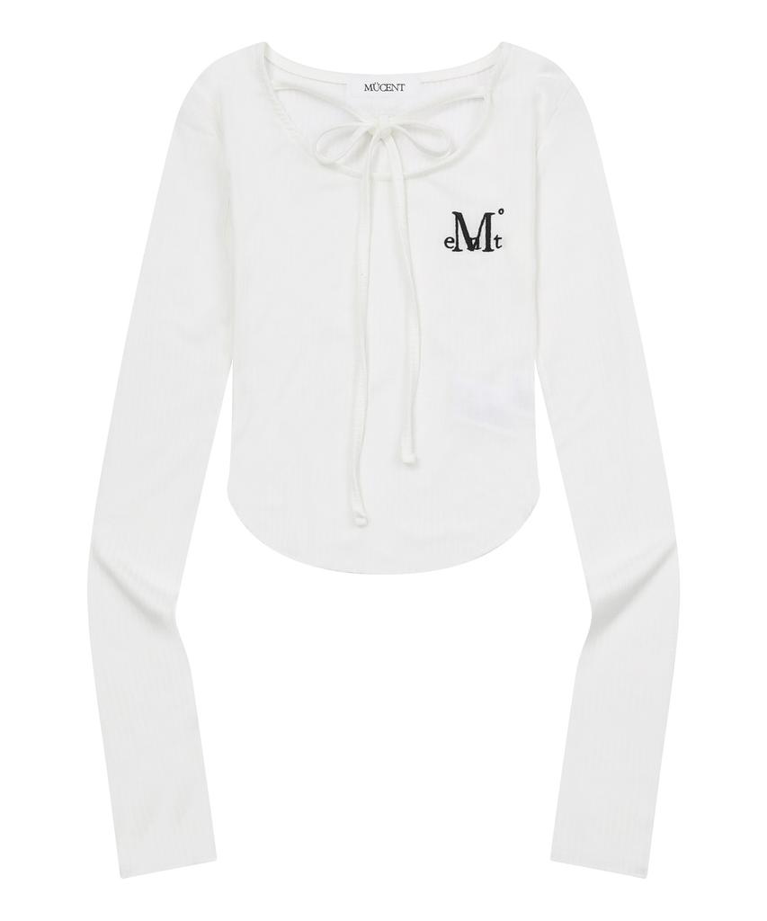 MUCENT Verion Strap Ribbon Rolled Long Sleeve Tee (4 Colors)