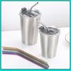 304 Stainless Steel Portable Cup with Straw and Lid
