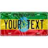 Custom Personalized Ethiopia Flag Wave Decorative Tag Waterproof Dustproof Wall Hanging Ornament