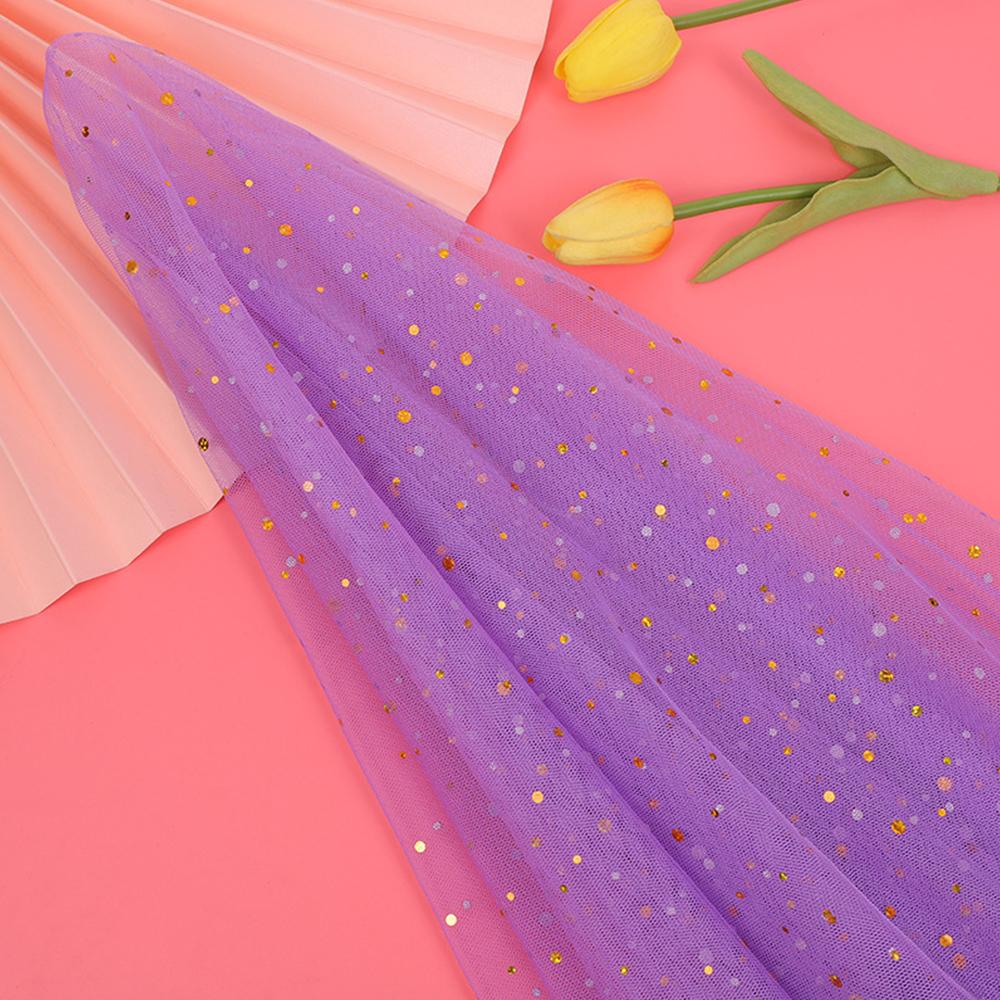 100cm X 145cm Shiny Dot Mesh Tulle Fabric Doll Beautiful Wedding Dress Costume Decoration Material DIY Clothes Sewing Supplies