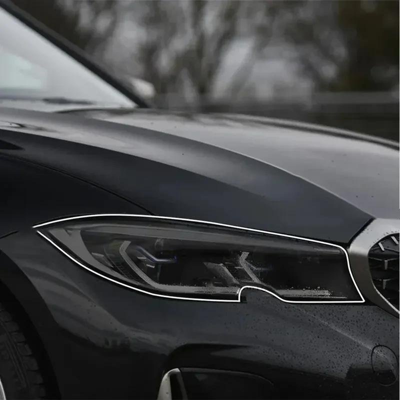 Car Headlight Protection smoky black Repair Anti-Scratch Protective Film TPU Stickers For BMW 3 Series F30 F31 G20 G21 2013-