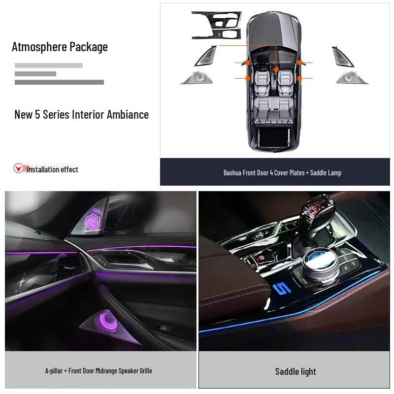 BMW Bowers & Wilkins Tweeter Speaker A-Pillar Luminous Cover Upgrade