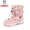 Bobodou Girls' High-Top Snow Boots - Non-Slip, Velvet-Lined, Thickened Winter Cotton Shoes 2025