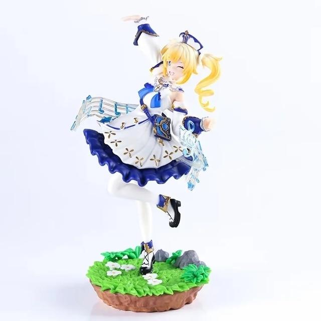 New 18cm Anime Genshin Impact Figure Barbara Aether Lumine Pvc Action Figure Collectible Decoration Collection Doll Toys