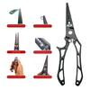 Plier Fishing Plier Fishing Tackle with Sheath and Coiled Lanyard Fishing Multitool Hook Remover Braided Line Cutter