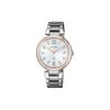 C Series Asia Limited Eco-Drive Two-Tone Quartz Movement Stainless Steel Watch Women Watches White EO1195-51A