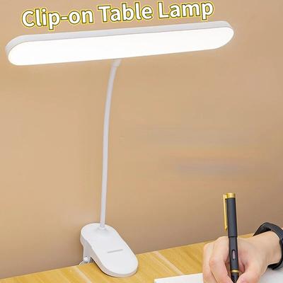 Clip-on LED Table Lamp USB Rechargeable Book Reading Light Bedside Night Lamp for Bedroom Dimmable Eye Protection Desk Lamp