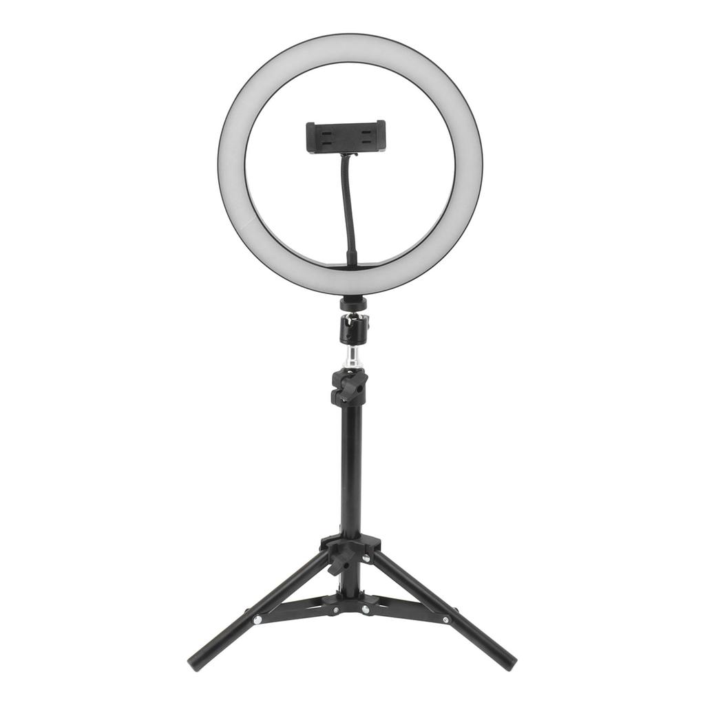 26cm Selfie Ring Light High Brightness USB Rechargable LED Rim Lamp with Adjustable Tripod Stand for Live Stream
