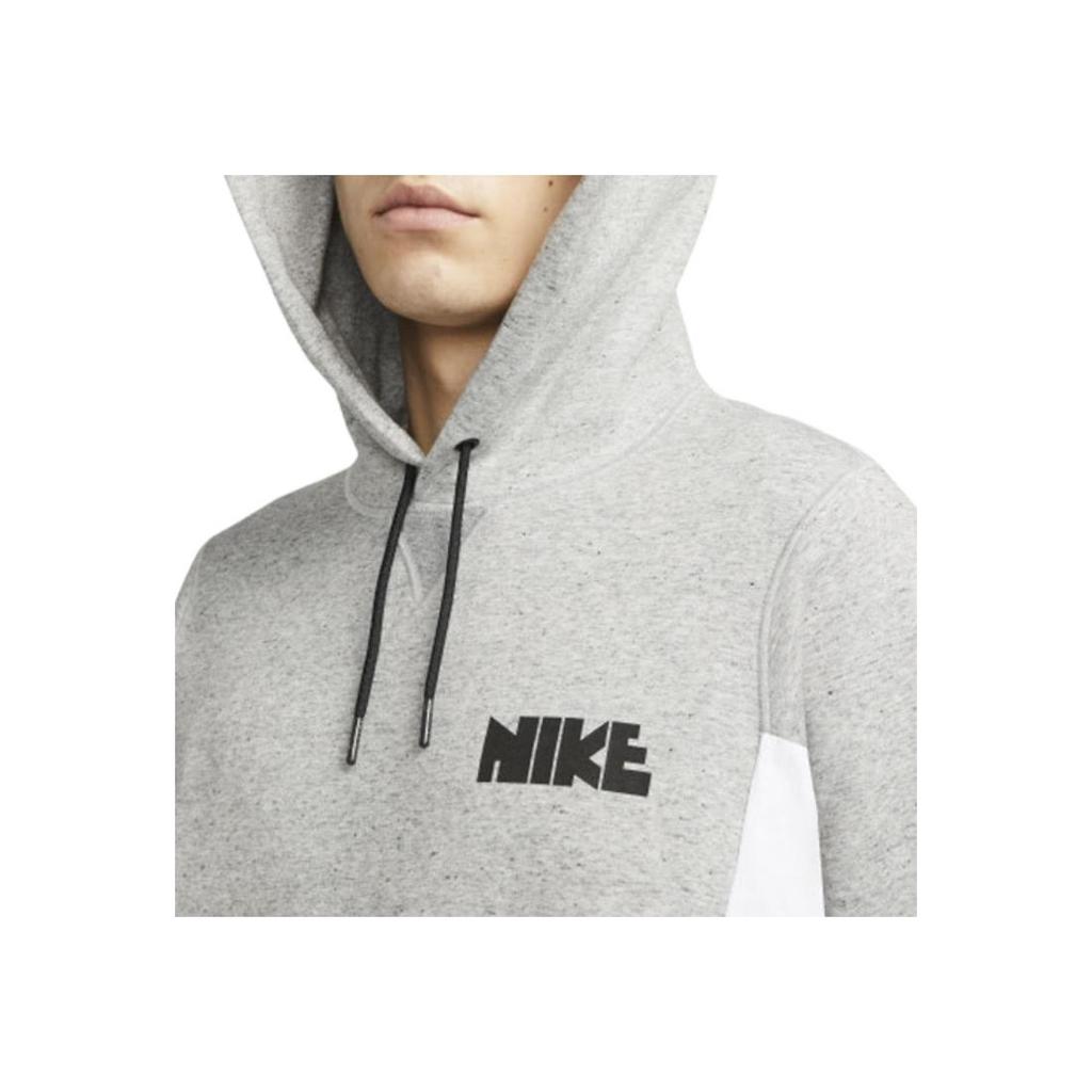 Nike Logo Print Spliced Color-Block Sports Hoodie Men Hoodie Grey CZ4695-063