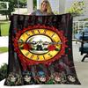 Guns n'roses band retro print blanket Flannel Soft Comfort Blanket Home Travel Blanket Kids Warm Blanket birthday gift
