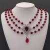 Victorian Charm Jewelry Necklace With Alloy Pendant For Romantic Women