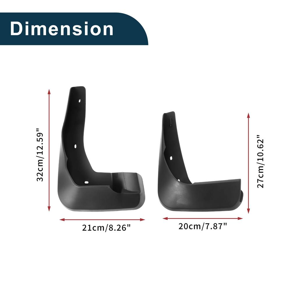 TUCKBOLD Mud Flaps Splash Guards for Toyota Previa XR50 Front Rear Mudguards with Mounting Accessories 2006-2021 &