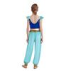 Girl Arabian Princess Costume Patchwork Flying Sleeves Rhinestone Sequins Tassels Side Slit Chiffon Pants