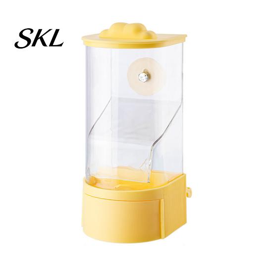 Dust-proof Bird Feeder Automatic Parrot Food Dispenser, No Mess Cage with Perch, Easy Clean Anti-Splash Pull-Out Drawer for Parakeets Budgies
