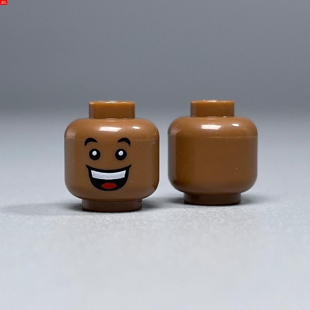 MOC Bricks Hollow Flesh Face Expression Head For 4cm Figure DIY Educational Building Blocks Toys For Children Gifts