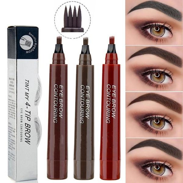5 Colors 4 Heads  Liquid Eyebrow Pencil Waterproof Eyebrow Pen Makeup Natural Long Lasting Eyeliner Brow Pencil Beauty Tool
