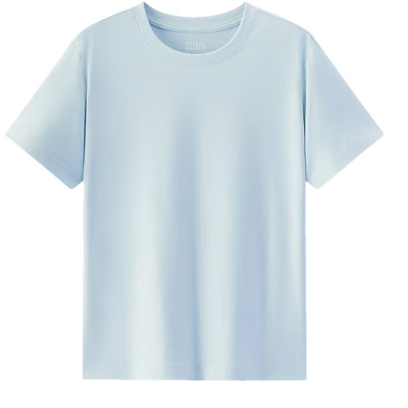 Semir Women's Solid Color Round Neck Short Sleeve T-Shirt