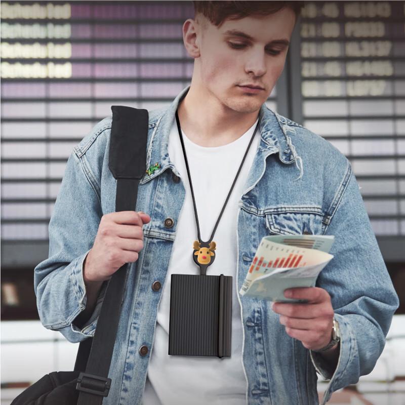 Porta-Passaporte e Carteira de Viagem Ósseo com Organizador de Documentos