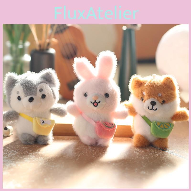 Plush Mini Cute Dog And Rabbit Keychain Fluffy Accessory With Soft Pp Cotton Filling