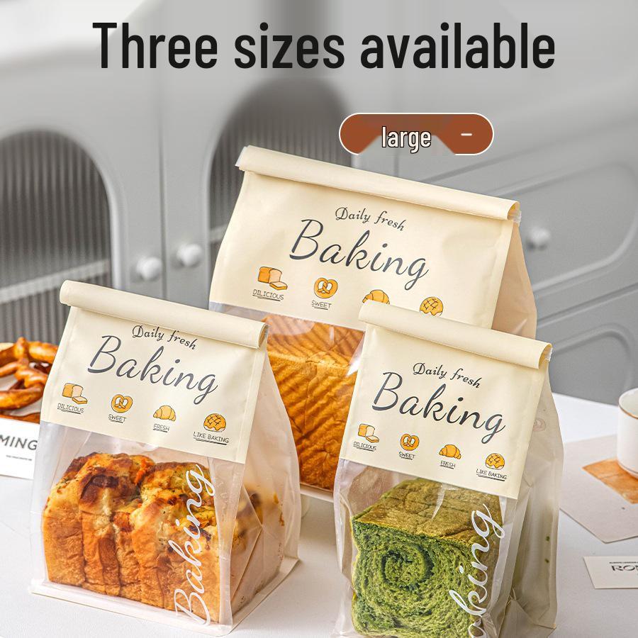 Selbstversiegelnder lebensmittelechter Toastbeutel für Brot, Kekse, Backwaren und geschnittenes Mochi - 45g/250g