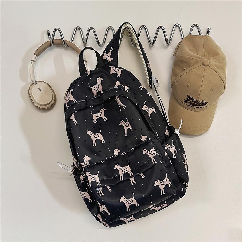 Printed Backpack Large Capacity Campus Student Backpack Commuter Schoolbag