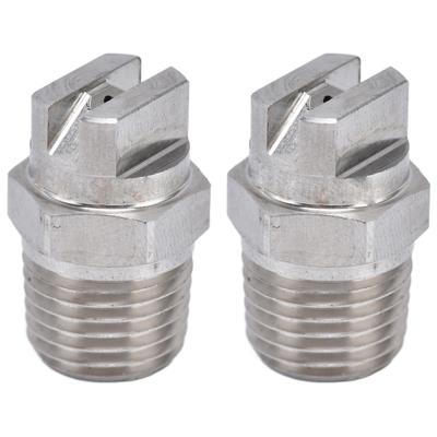 2pcs Fan Nozzle Stainless Steel Wide Coverage Area Compact Practical Uniform Atomization Sprayer
