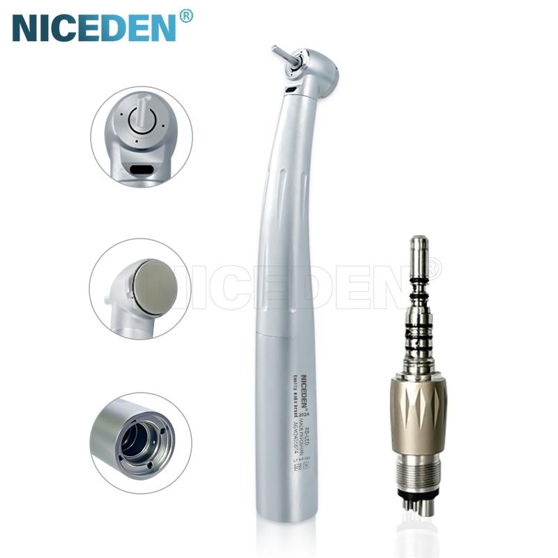 Niceden Dental High Speed Handpiece MINI Head Fiber Optic Air Turbine Handpiece 9000L For Kavo Coupling Dentistry Super Powerful Tools
