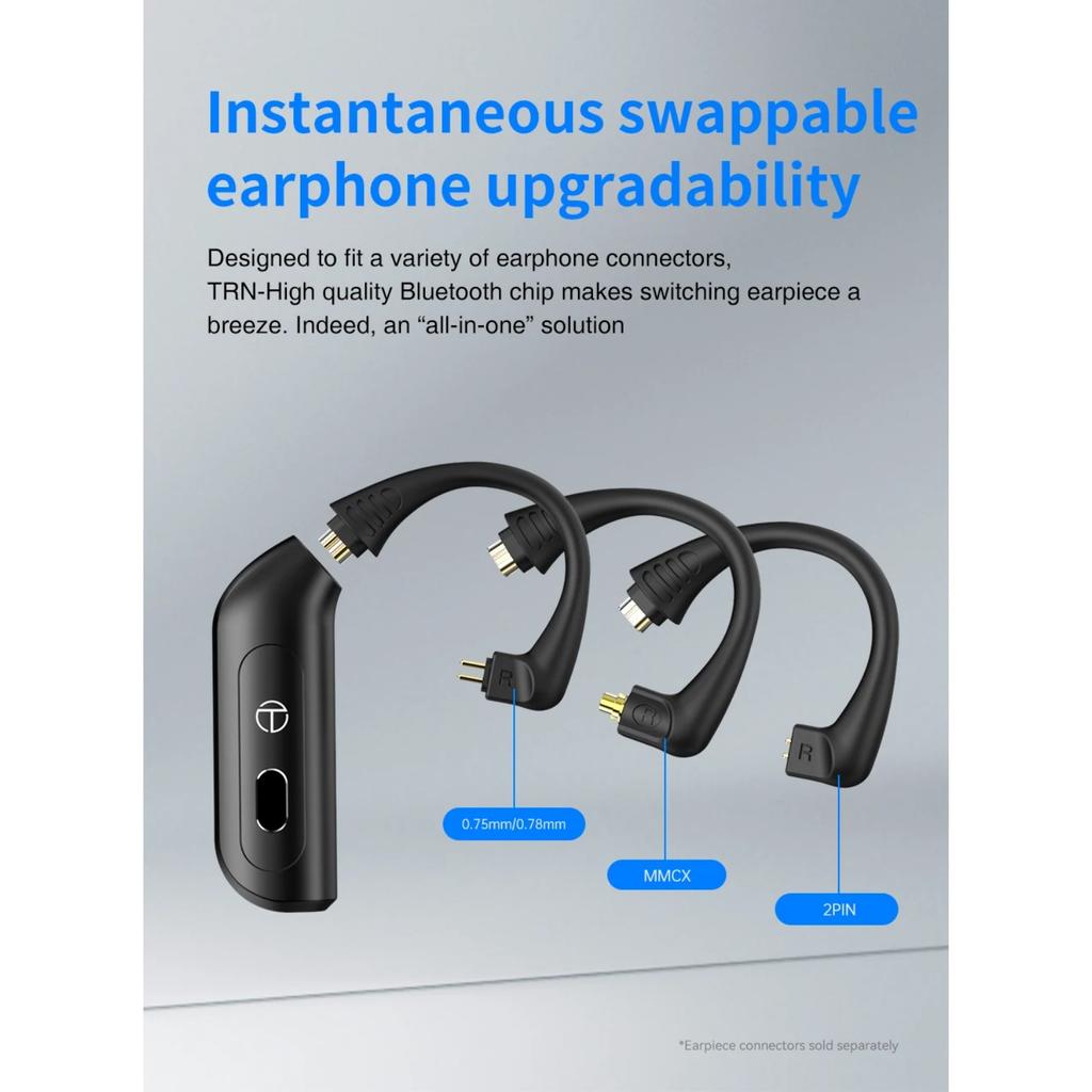TRN BT20PRO Bezdrátová Bluetooth 5.3 HIFI Sluchátka Modul Upgrade Kabel Vyměnitelný pro Air Pods Conch 0.75 0.78 Mmcx 2pinyqdc