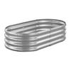 Metal Raised Garden Bed, 1.2 X 0.6 X 0.3 M Oval Outdoor Galvanized Planter Garden Box, Open Bottom Design, Large Planter Raised Bed for Growing